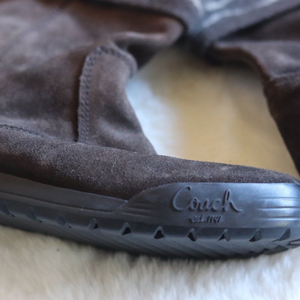 Coach | C signature wool & suede winter boots EUC - Picture 4 of 8